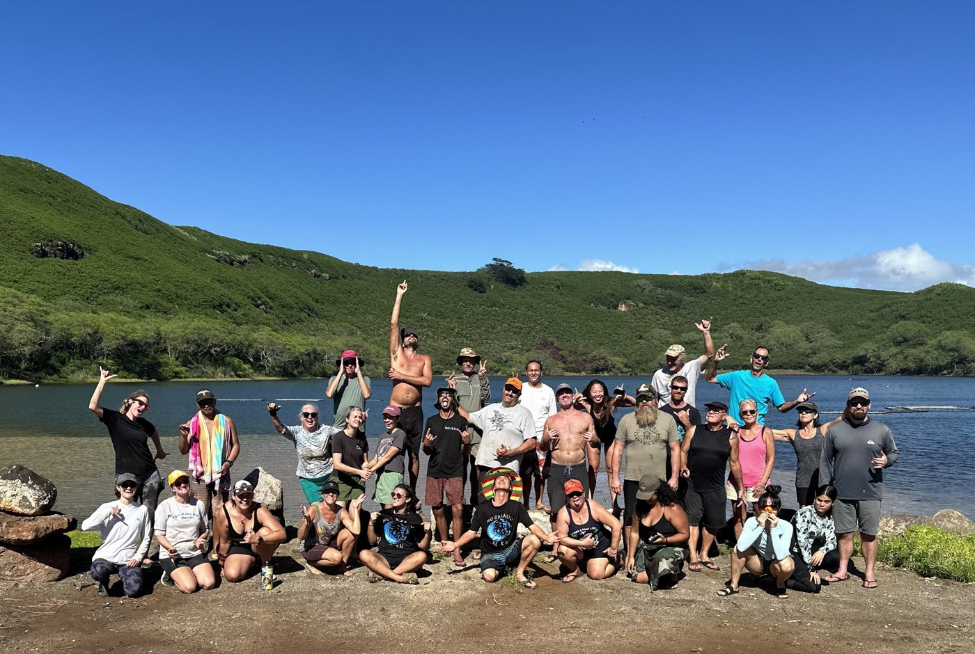 Community workday volunteers at Nōmilu